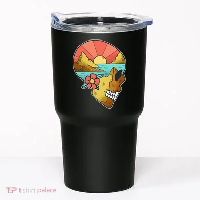 Skull Landscape Sunset Tumbler