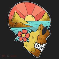 Skull Landscape Sunset Tumbler thumb 3