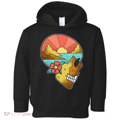 Skull Landscape Sunset Toddler Hoodie