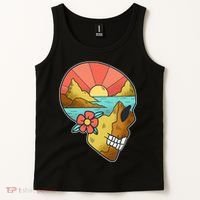 Skull Landscape Sunset Tank Top thumb 2