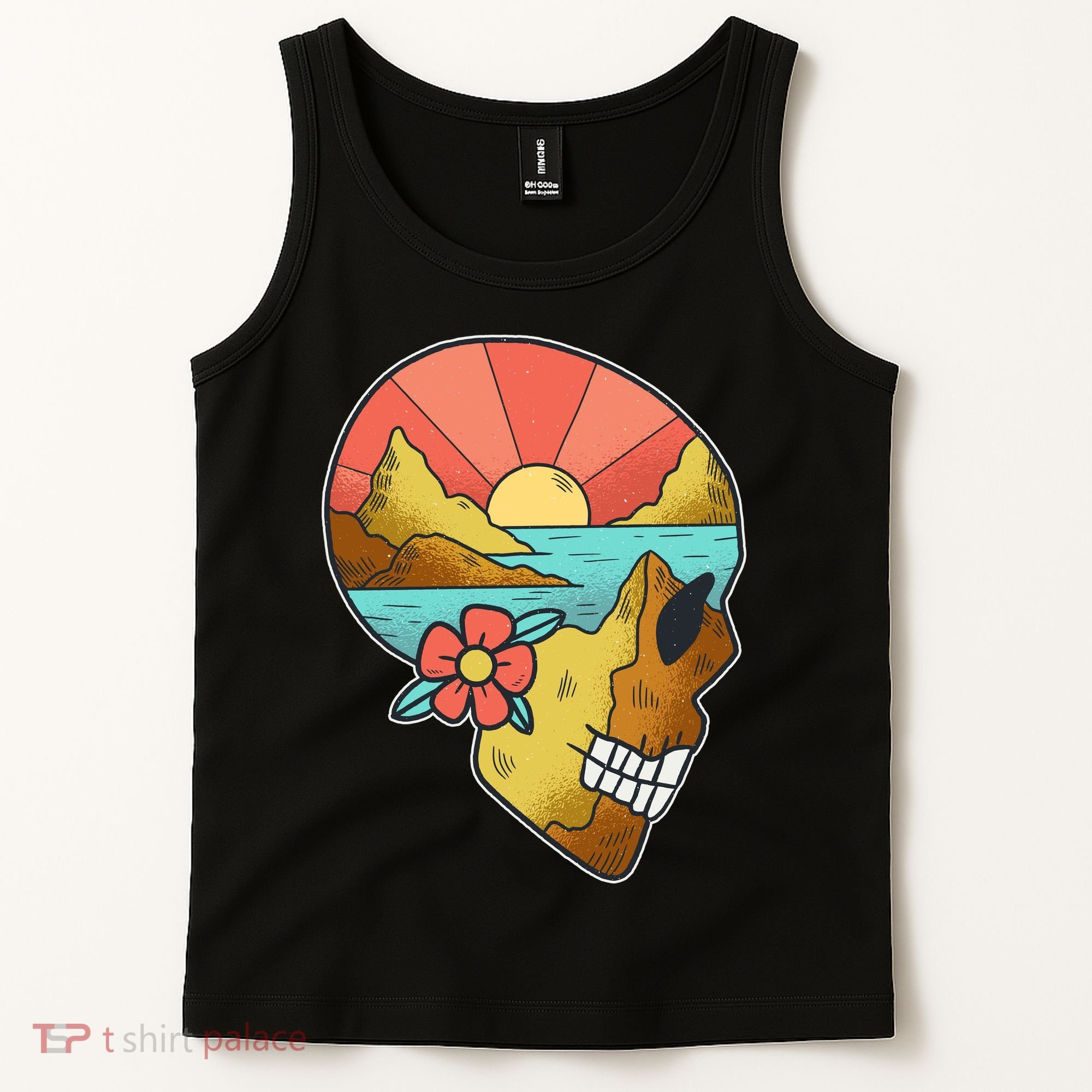 Skull Landscape Sunset Tank Top