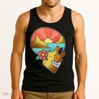 Skull Landscape Sunset Tank Top thumb 3