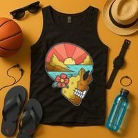 Skull Landscape Sunset Tank Top thumb 4