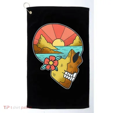 Skull Landscape Sunset Golf Towel