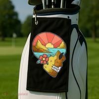 Skull Landscape Sunset Golf Towel thumb 2