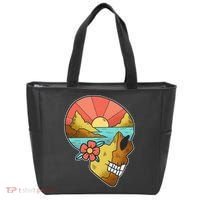 Skull Landscape Sunset Tote Bag thumb 0