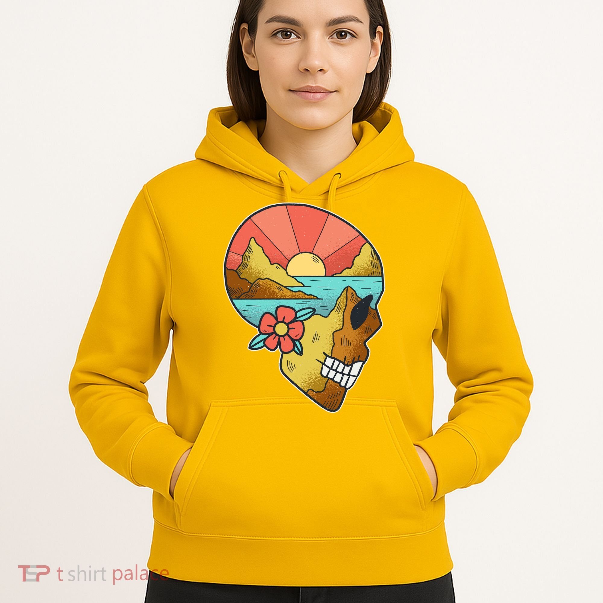 Skull Landscape Sunset Hoodie