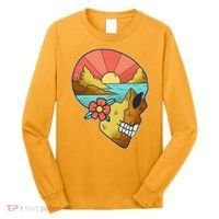 Skull Landscape Sunset Long Sleeve Shirt thumb 0