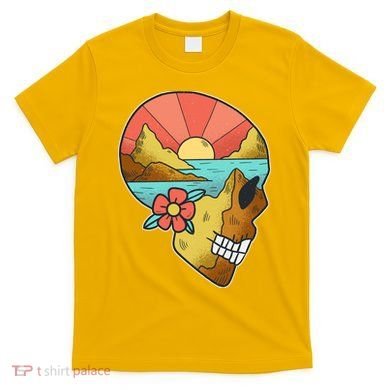 Skull Landscape Sunset T-Shirt