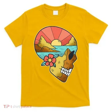 Skull Landscape Sunset T-Shirt