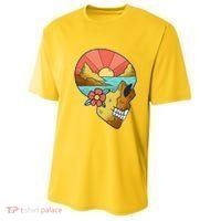 Skull Landscape Sunset Youth Performance Sprint T-Shirt thumb 0