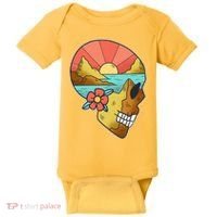 Skull Landscape Sunset Baby Bodysuit thumb 0