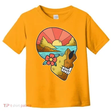 Skull Landscape Sunset Toddler T-Shirt