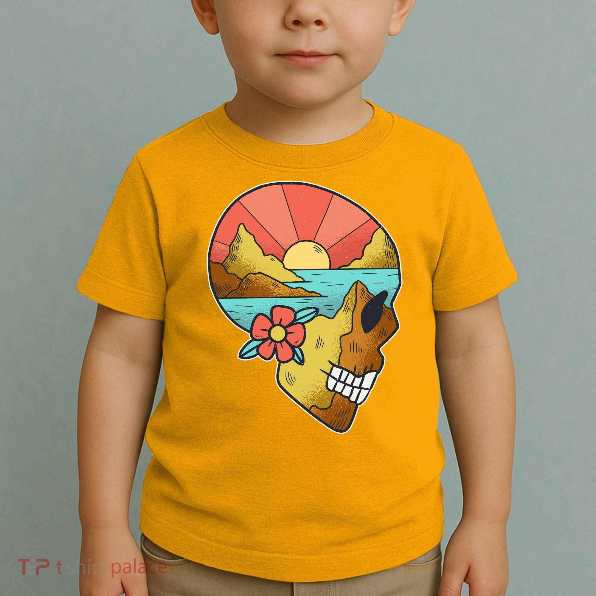 Skull Landscape Sunset Toddler T-Shirt