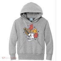 Skull Leaves Kids Hoodie thumb 0