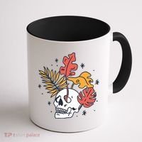 Skull Leaves Coffee Mug thumb 1