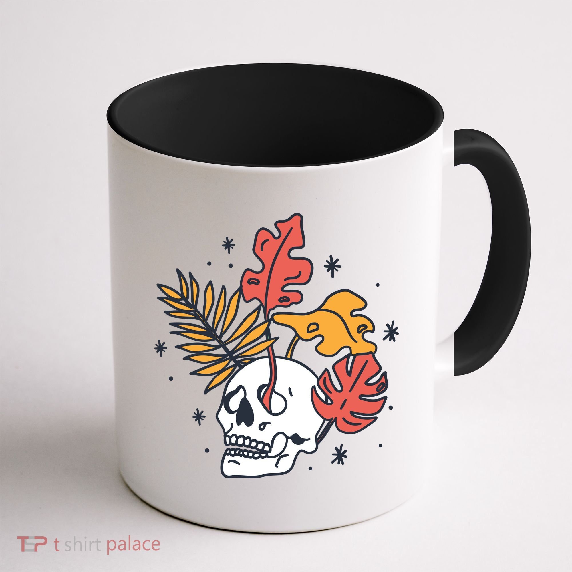 Skull Leaves Coffee Mug