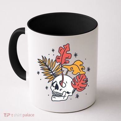 Skull Leaves Coffee Mug