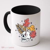Skull Leaves Coffee Mug thumb 0
