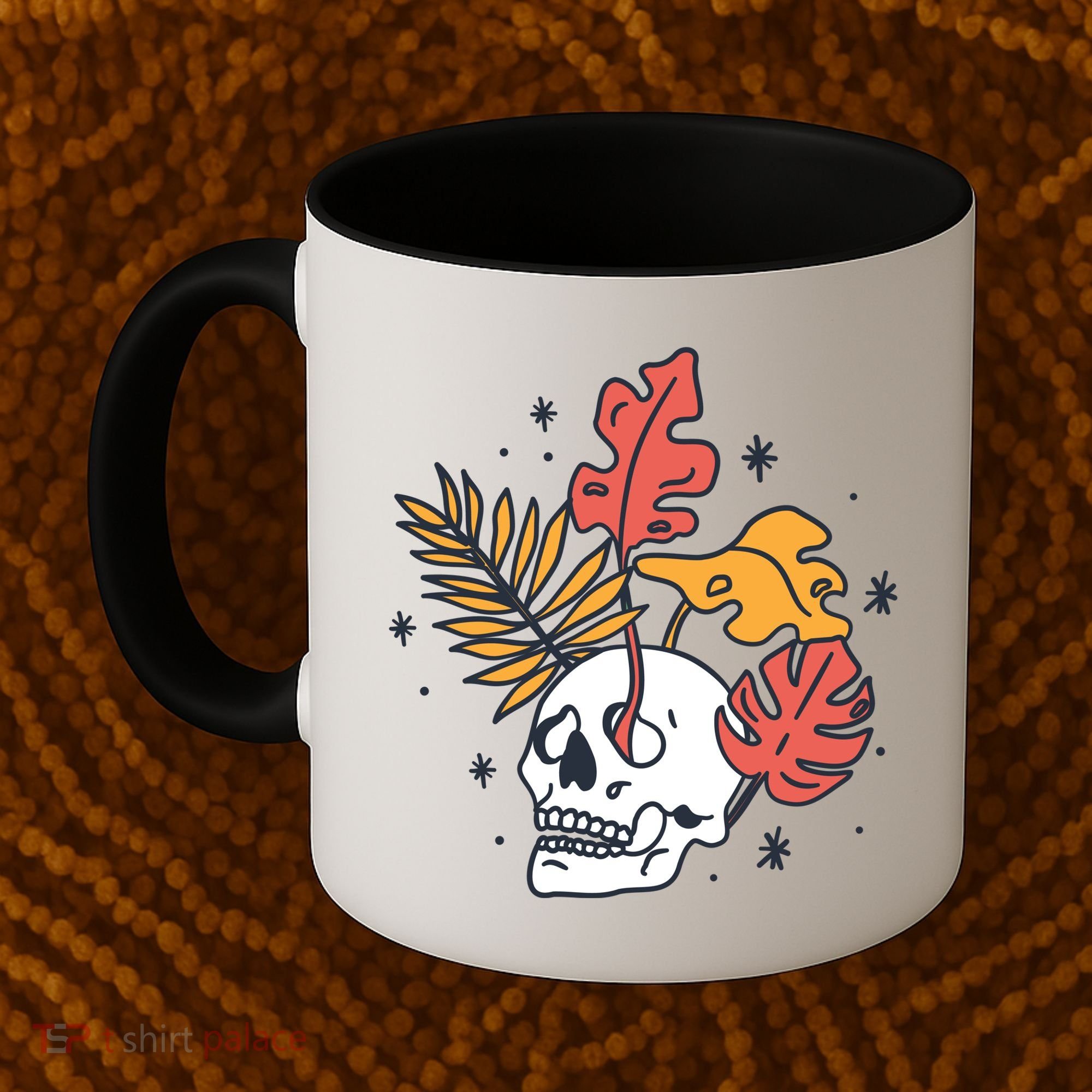 Skull Leaves Coffee Mug