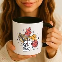 Skull Leaves Coffee Mug thumb 3