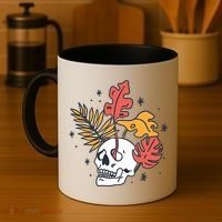 Skull Leaves Coffee Mug thumb 4