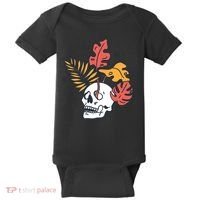 Skull Leaves Baby Bodysuit thumb 0