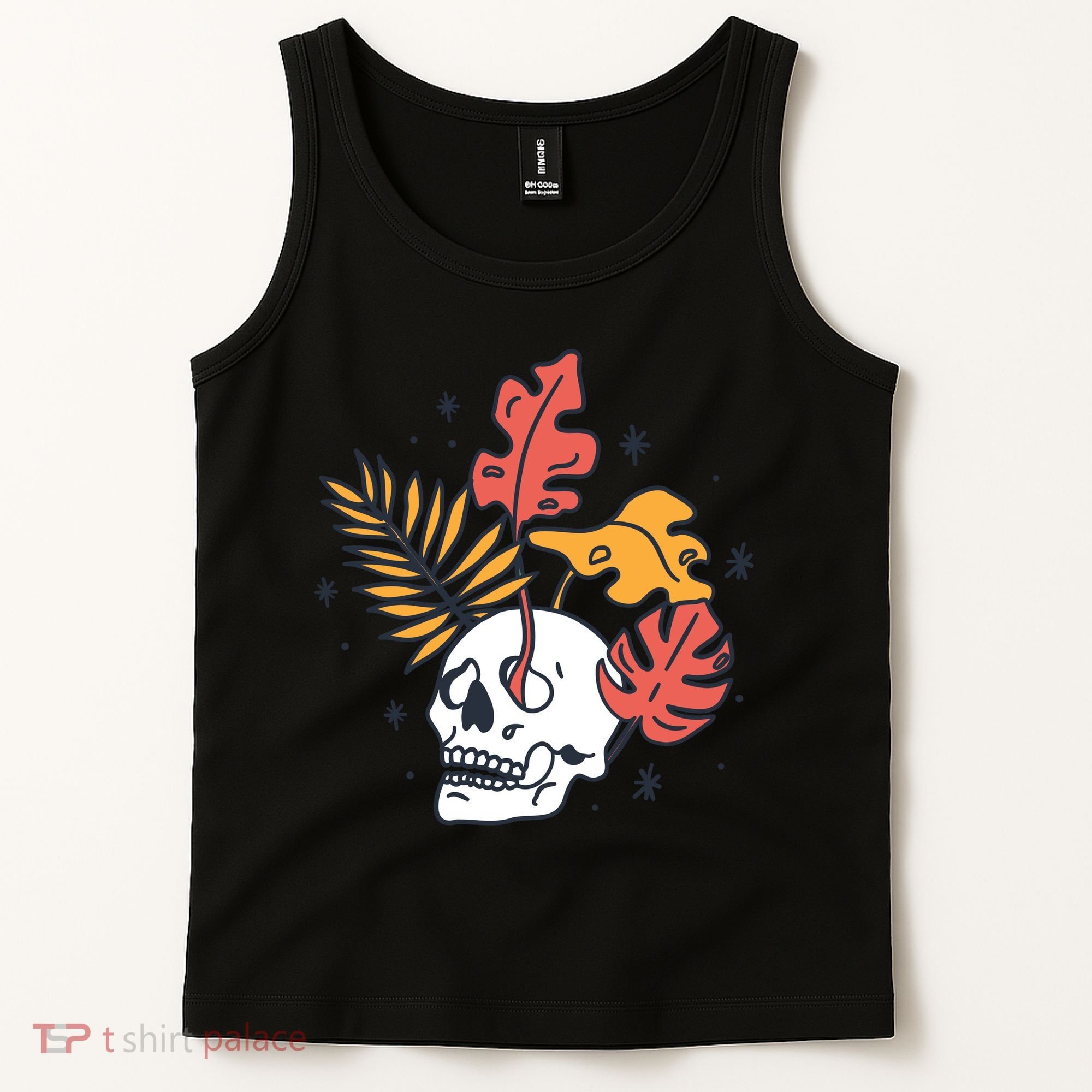 Skull Leaves Tank Top