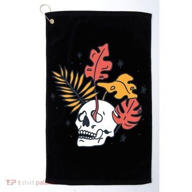 Skull Leaves Golf Towel