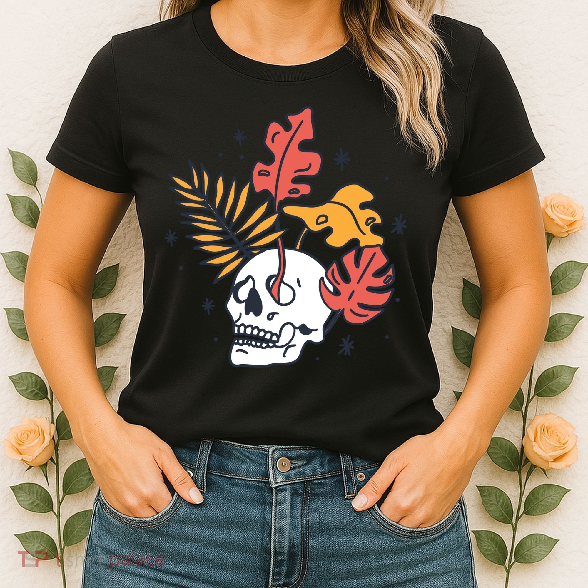 Skull Leaves Women's T-Shirt
