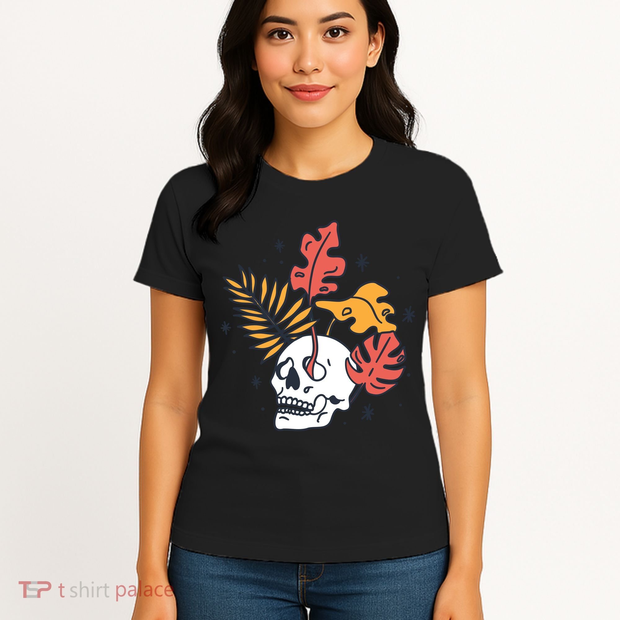 Skull Leaves Women's T-Shirt