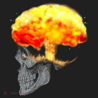 Skull Mind On Fire Women's Sweatshirt thumb 2