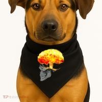 Skull Mind On Fire USA-Made Doggie Bandana thumb 1
