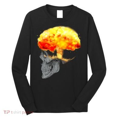 Skull Mind On Fire Long Sleeve Shirt