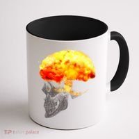 Skull Mind On Fire Coffee Mug thumb 1