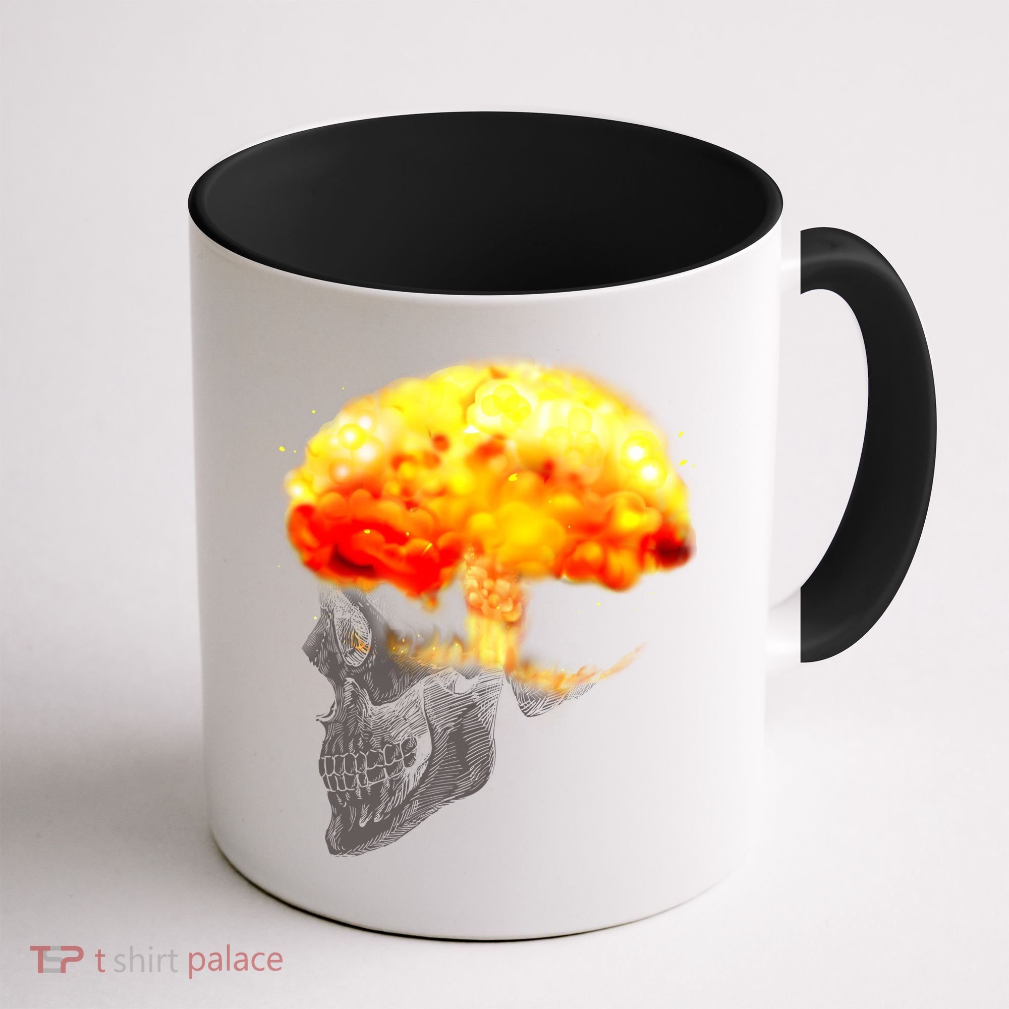 Skull Mind On Fire Coffee Mug