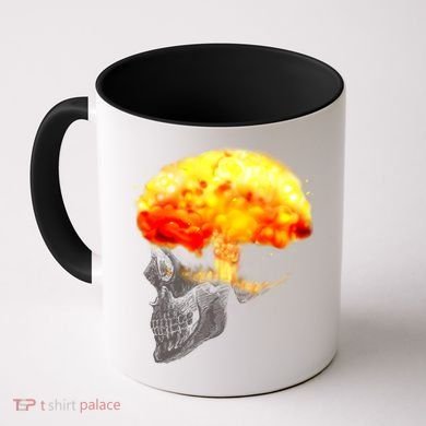 Skull Mind On Fire Coffee Mug