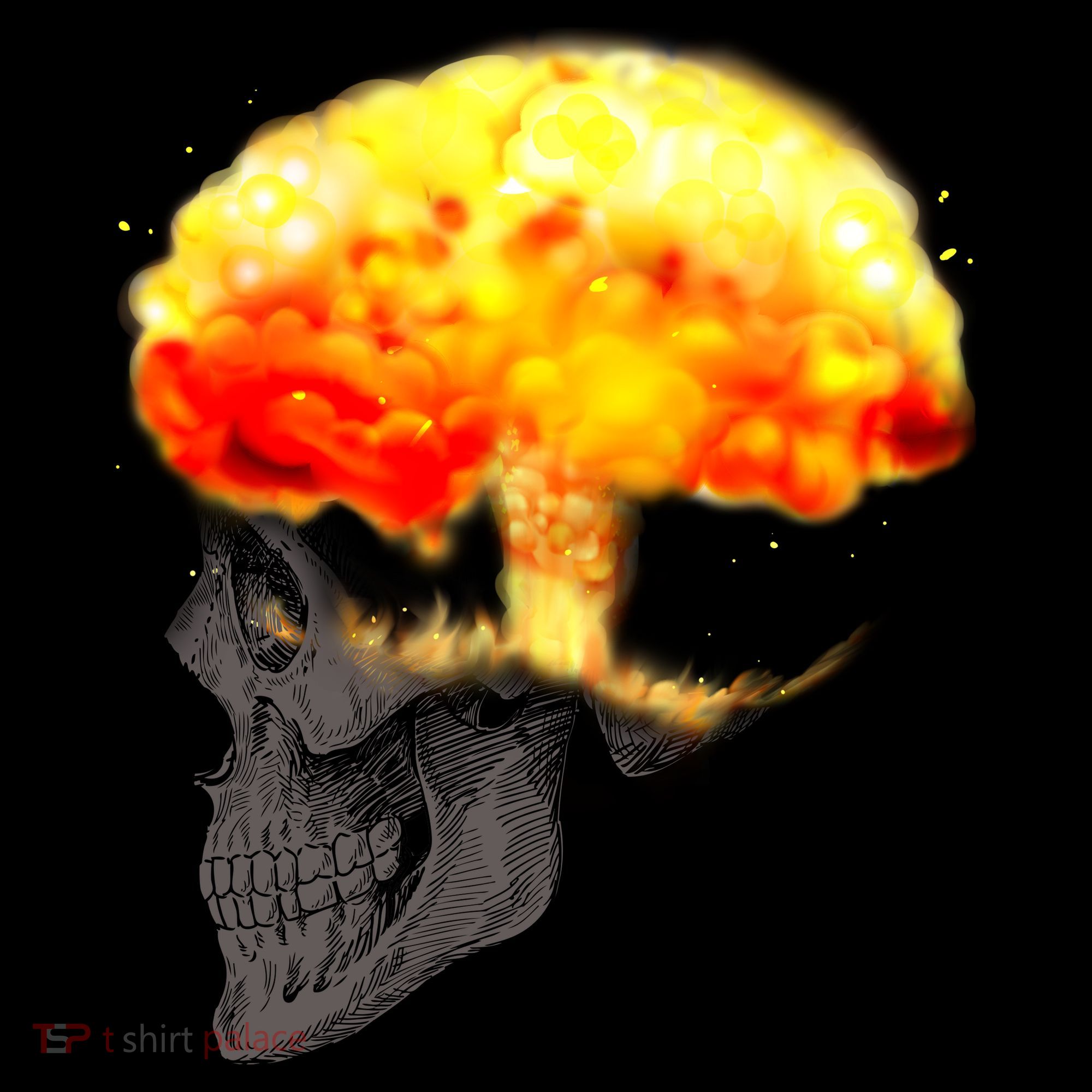 Skull Mind On Fire Coffee Mug