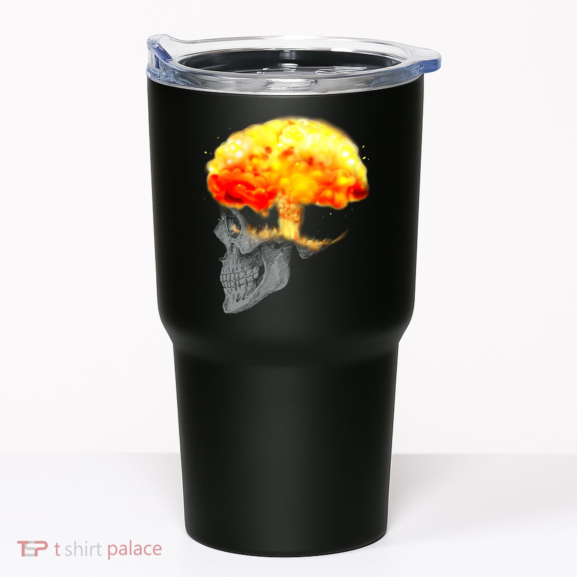 Skull Mind On Fire Tumbler
