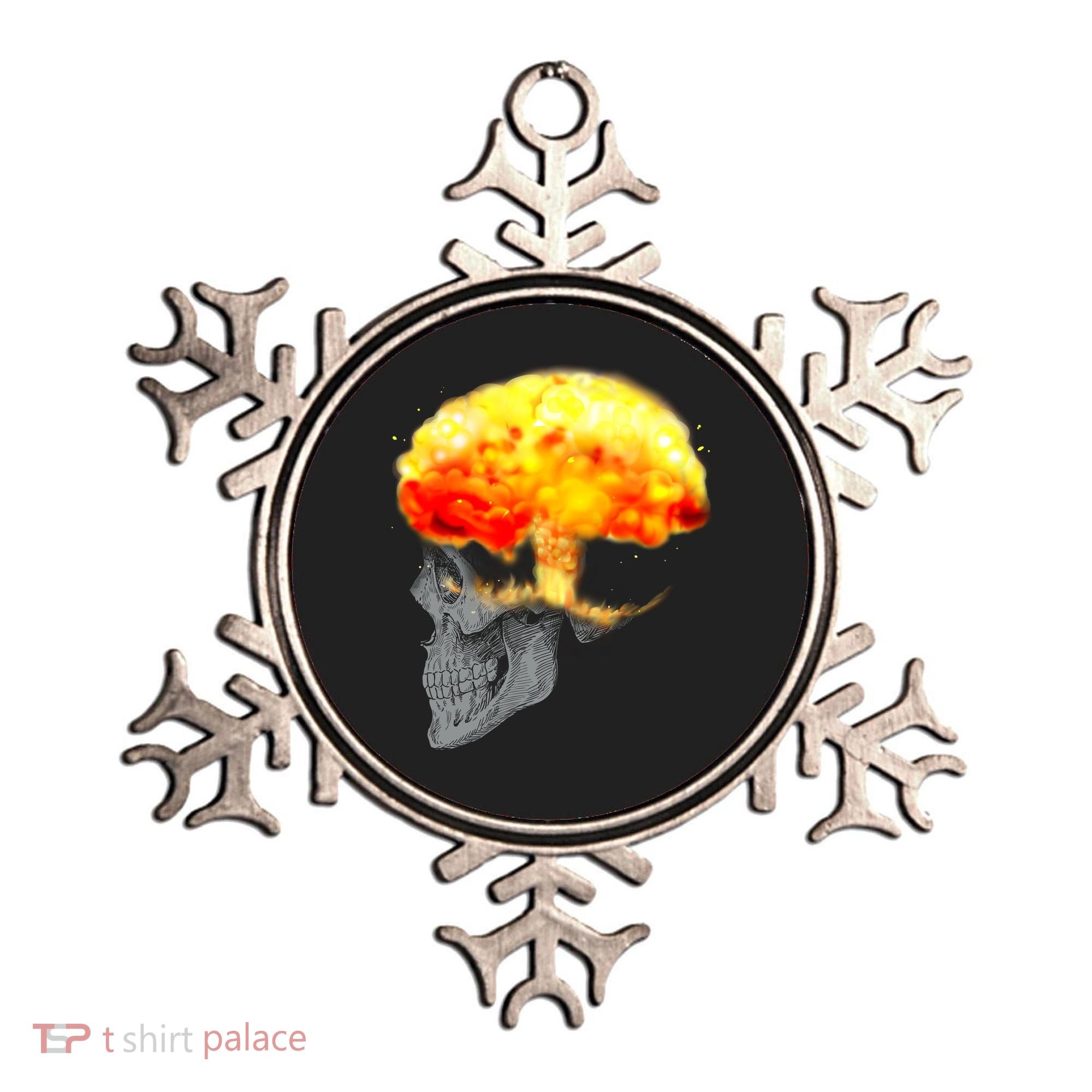 Skull Mind On Fire Ornament