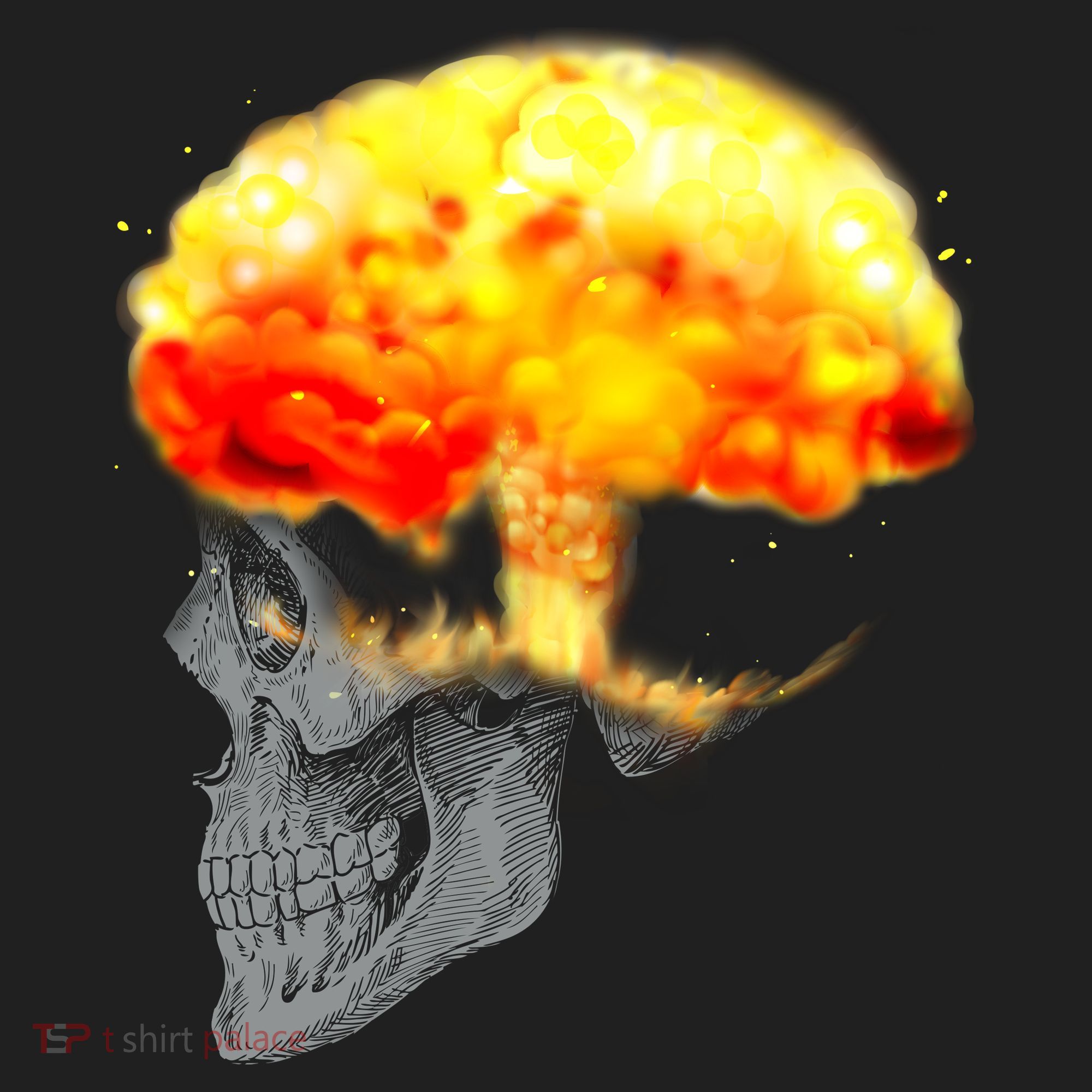 Skull Mind On Fire Hat
