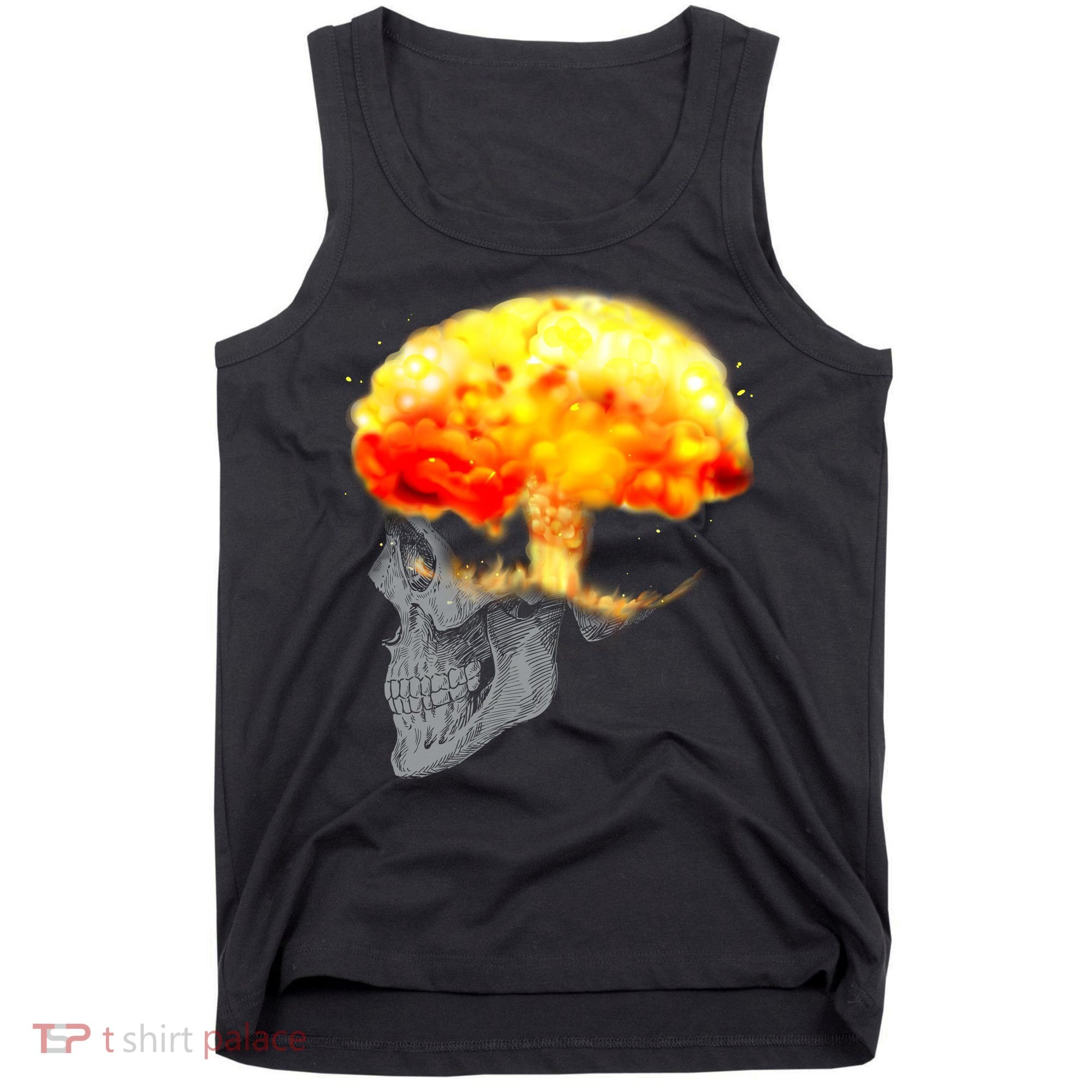 Skull Mind On Fire Tank Top