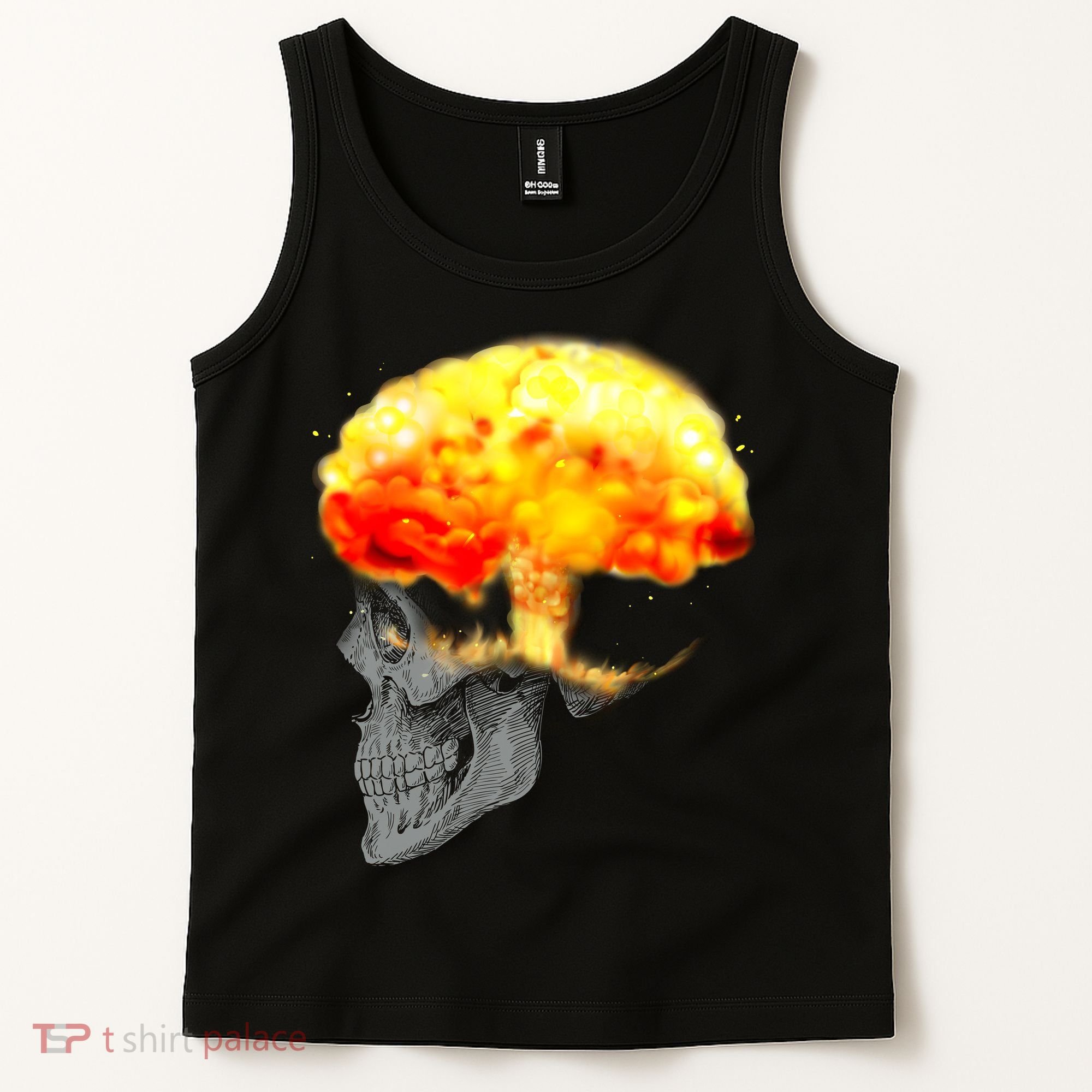 Skull Mind On Fire Tank Top