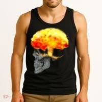 Skull Mind On Fire Tank Top thumb 3