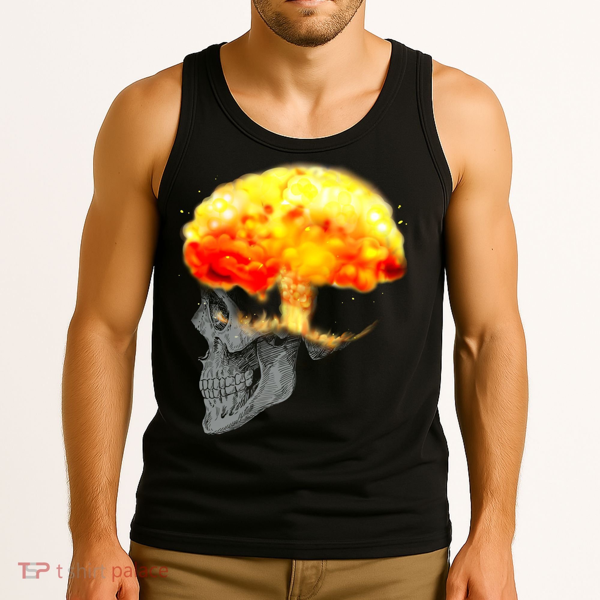 Skull Mind On Fire Tank Top