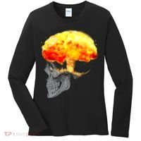Skull Mind On Fire Women's Long Sleeve Shirt thumb 0