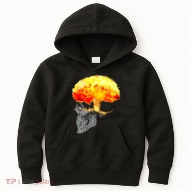 Skull Mind On Fire Kids Hoodie