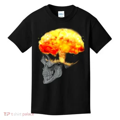 Skull Mind On Fire Kids T-Shirt