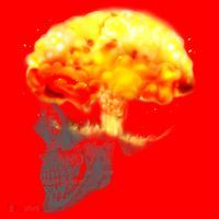 Skull Mind On Fire Santa Hat thumb 1