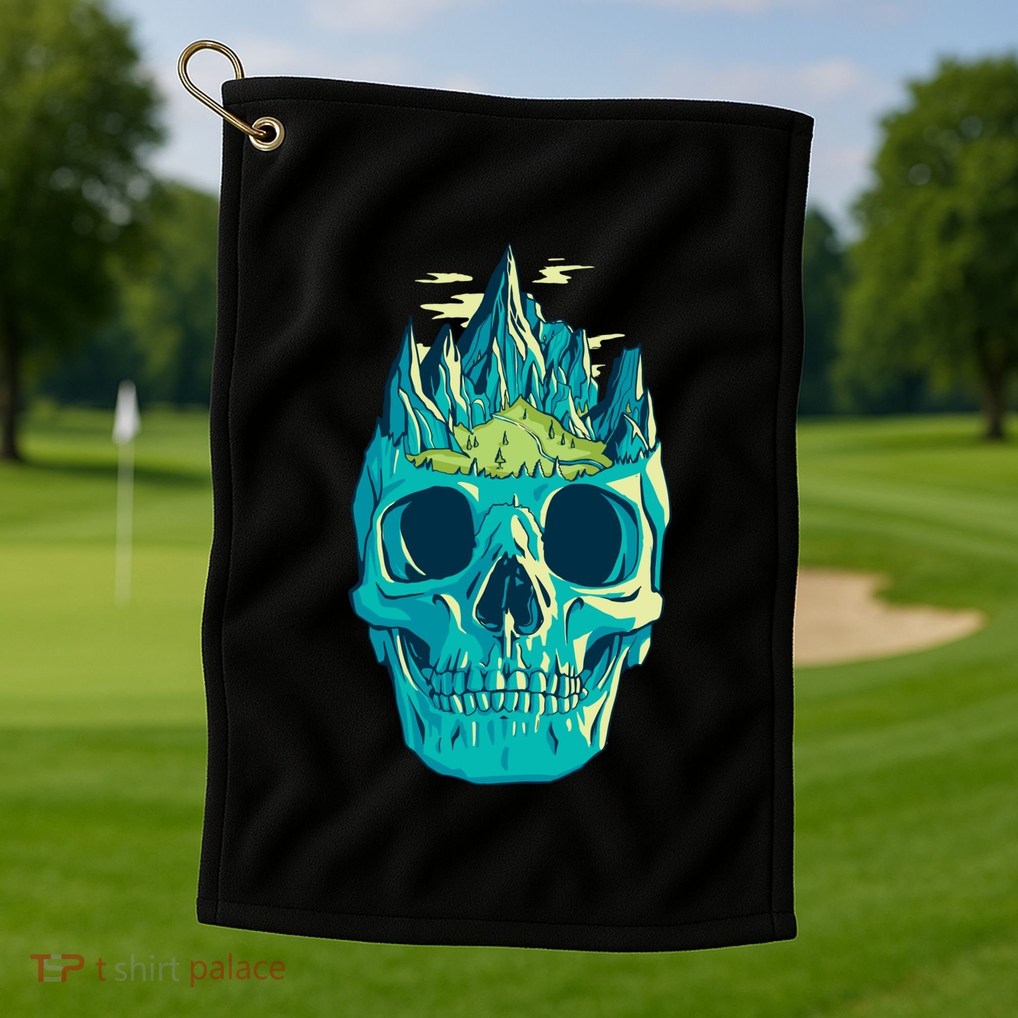 Skull Mountains Golf Towel